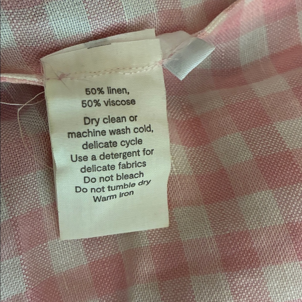 Sleeper Pink Gingham Maxi Wrap Skirt with Button Waist, small, NWOT - Picture 6 of 8